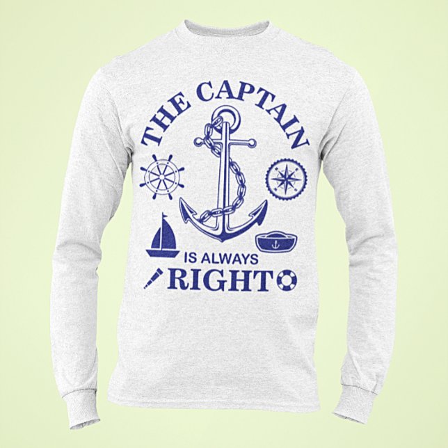 Kapten är alltid Höger - kapten Funny - flottan Tee (Skapare uppladdad)