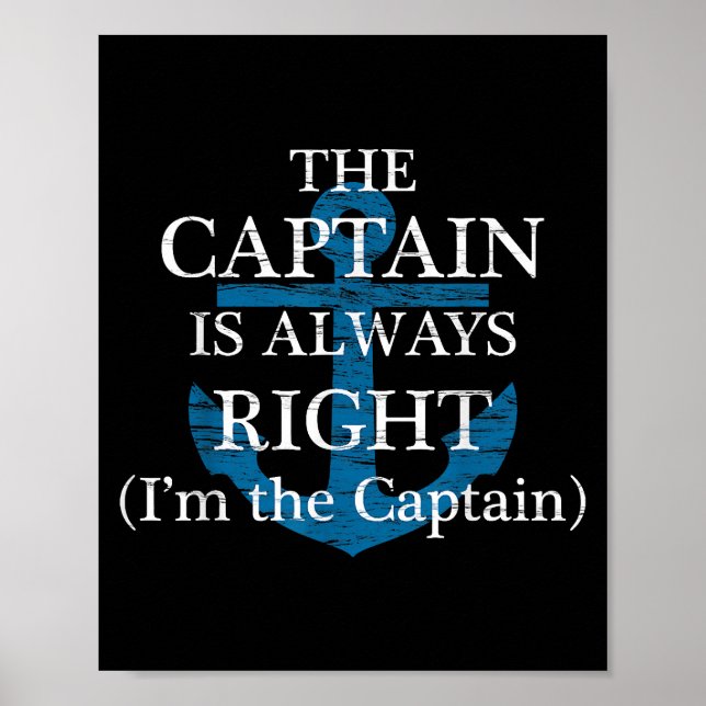 Kapten är alltid Höger och jag är kapten F Poster (Framsidan)