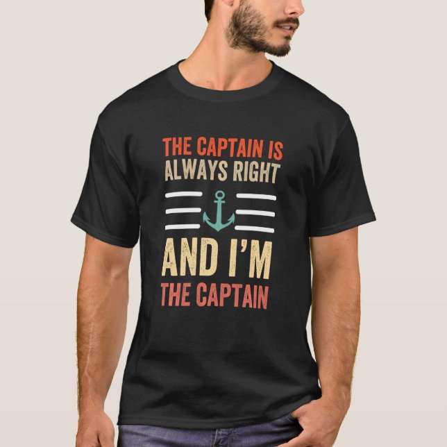Kapten är alltid Höger och jag är kapten Fu T Shirt (Framsida)