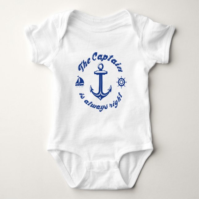 Kapten är alltid Höger T Shirt (Framsida)