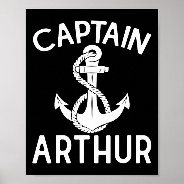 Kapten Arthur Båtliv Ankar Båt Fartyg Yacht  Poster (Framsidan)