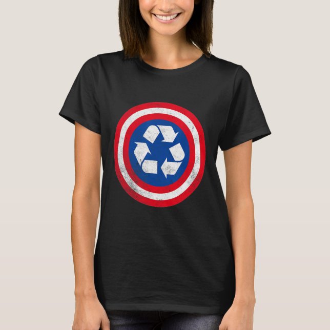 Kapten Återvinna Earth Day 1 T Shirt (Framsida)
