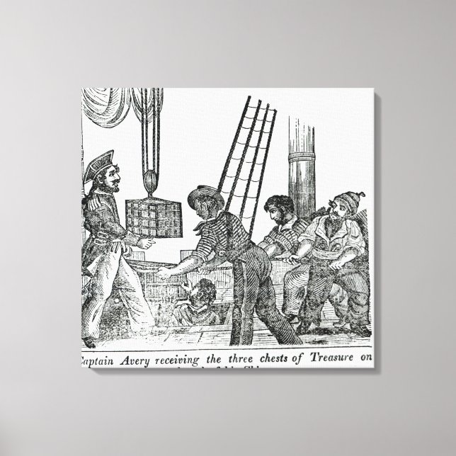Kapten Avery tog emot tre tuggturer. Canvastryck (Framsida)