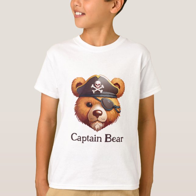 Kapten Bear T Shirt (Framsida)
