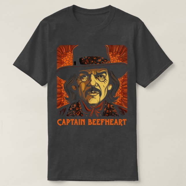 Kapten Beefeart Retro Original Fläkt Art T Shirt (Design framsida)