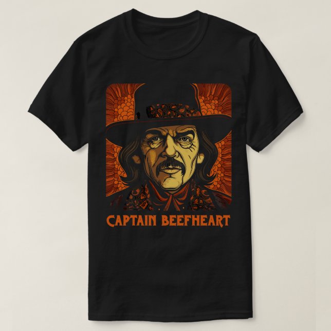Kapten Beefeart Retro Original Fläkt Art T Shirt (Design framsida)