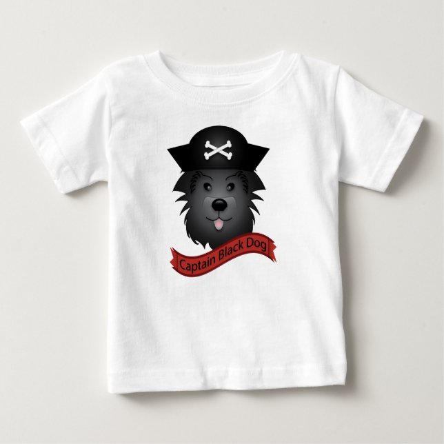 Kapten Black Hund - Baby Bra Jersey T-Shirt  (Framsida)