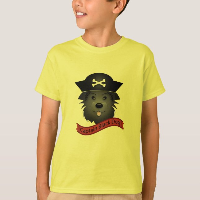 Kapten Black Hund - Kids grundläggande T-Shirt  (Framsida)