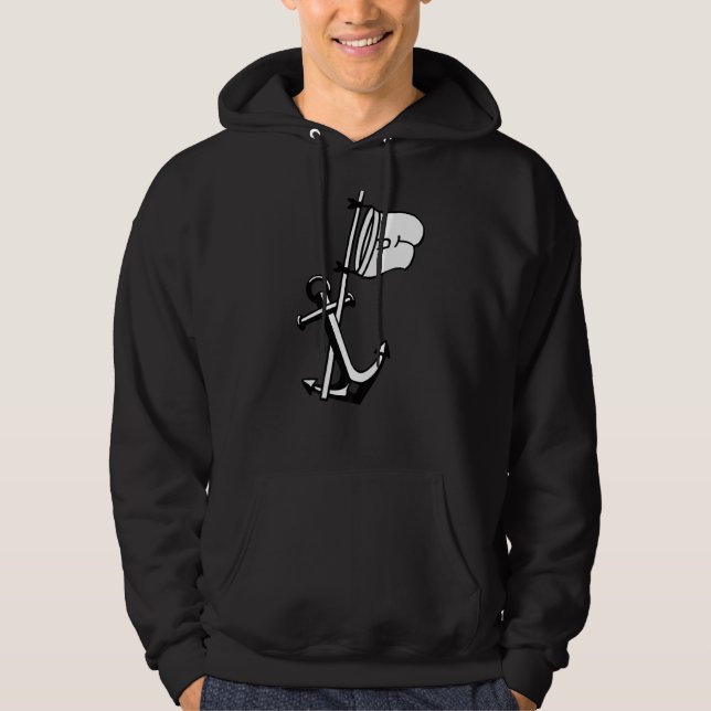 Kapten Boat Anchor kapten Hoodie (Framsida)