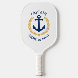 Kapten Boat Namn Nautical Anchor Guld Laurel Star