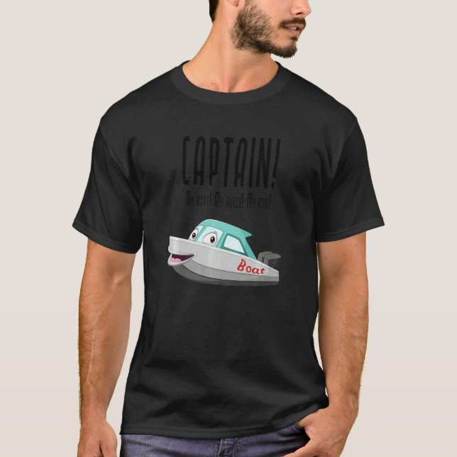 Kapten Boat Sailor Seafaring Kapten T Shirt (Framsida)
