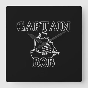 Kapten Bob (Pirat Frakt) Fyrkantig Klocka