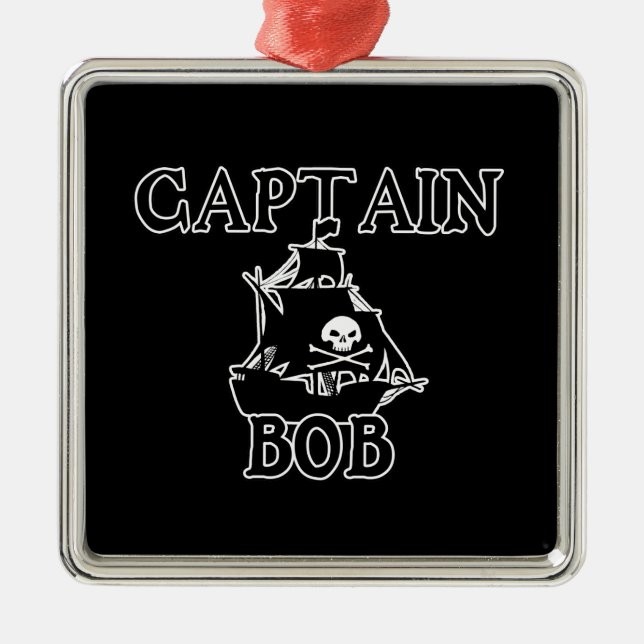 Kapten Bob (Pirat Frakt) Julgransprydnad Metall (Framsidan)