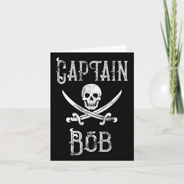 Kapten Bob - Vintage Personlig Piratbåtsfärd  Kort (Framsida)
