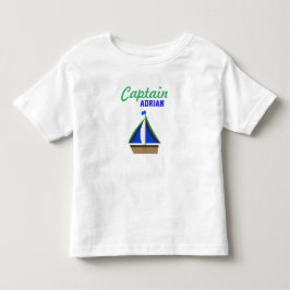 Kapten Boy's Namn Sailboat Tröja