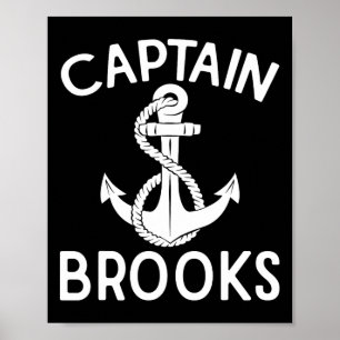 Kapten Brooks båt Yacht Ankar Båt Fartyg Poster