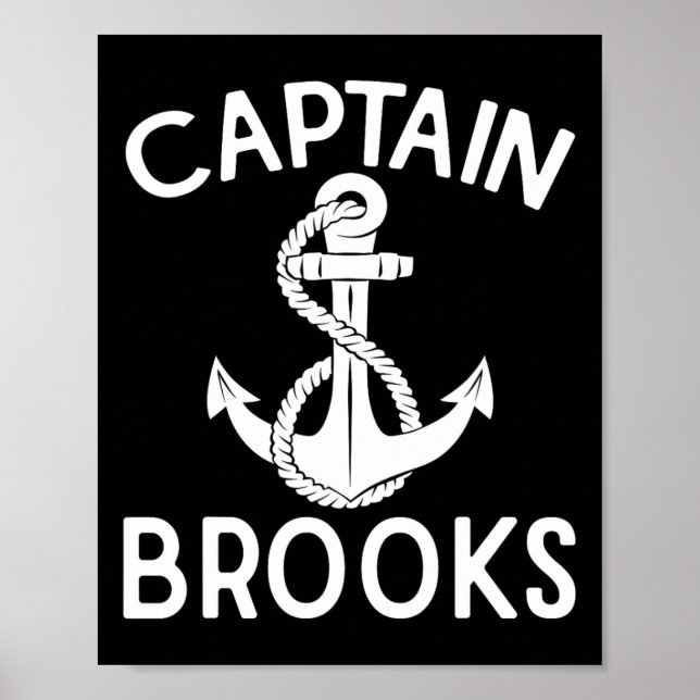 Kapten Brooks båt Yacht Ankar Båt Fartyg  Poster (Framsidan)