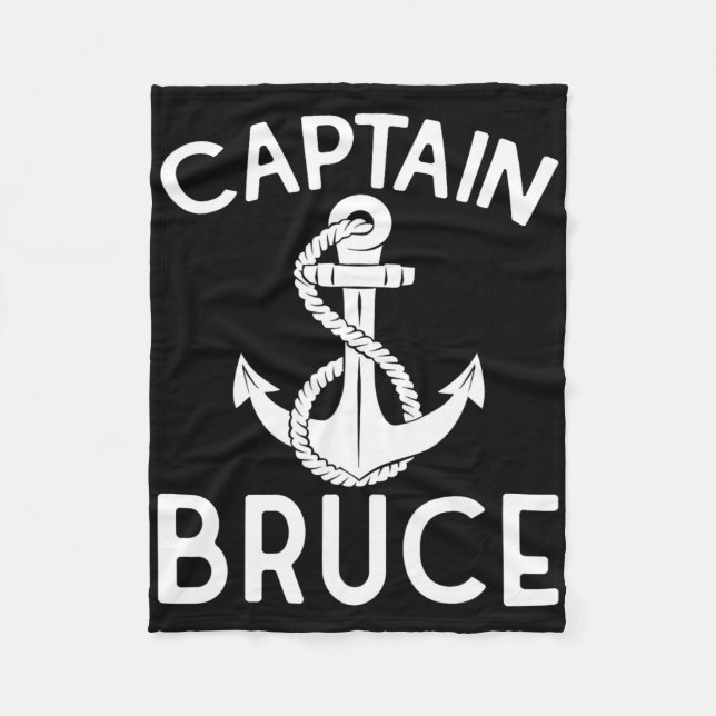Kapten Bruce Fartyg Yacht Båttur Båt Ankare  Fleecefilt (Framsidan)