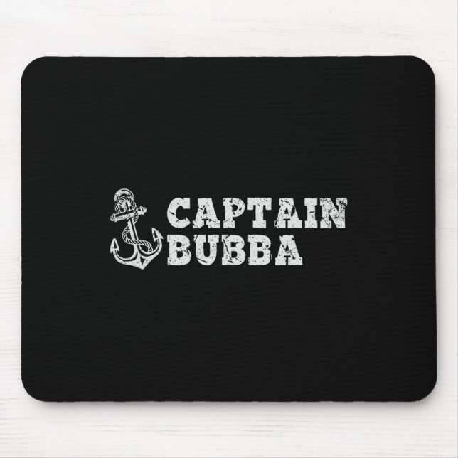 Kapten Bubba Segling Båttur Vintage Båt Ankar  Musmatta (Framsidan)