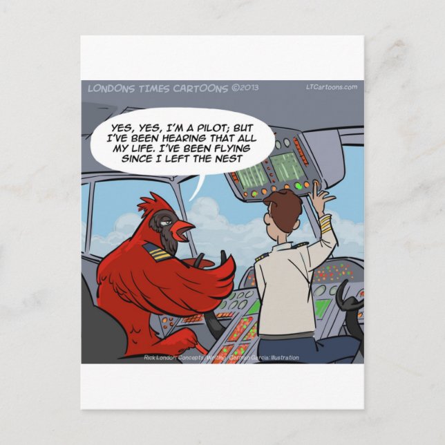 Kapten Byrd Flyger En Jätte-Jet Roligt Vykort (Framsida)