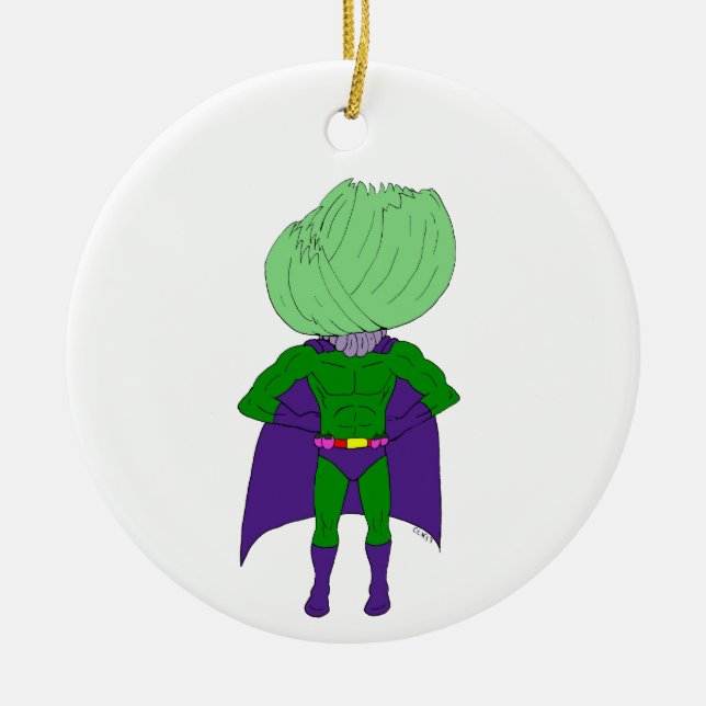 Kapten Cabbage Julgransprydnad Keramik (Framsidan)
