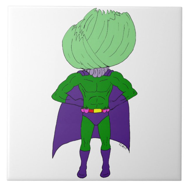 Kapten Cabbage Kakelplatta (Framsidan)