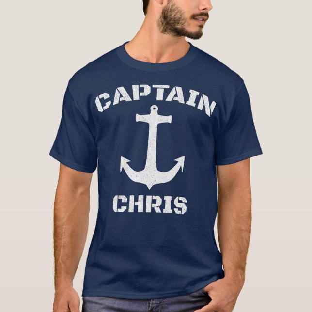Kapten Chris Personlig Boat kapten T Shirt (Framsida)