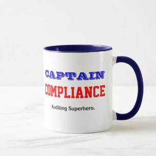 Kapten Compliance Revision av superhjälterevisor Mugg