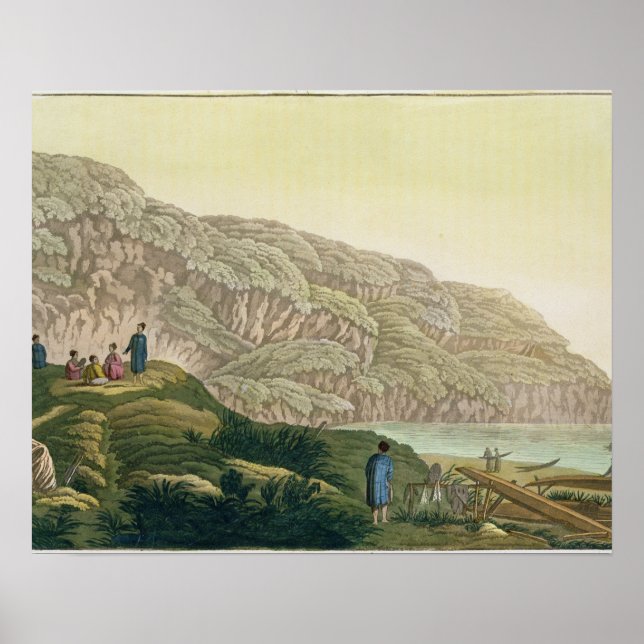 Kapten Cook (1728-79) i Alaska under hans resa Poster (Framsidan)