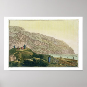 Kapten Cook (1728-79) i Alaska under hans resa Poster