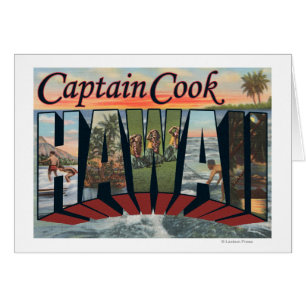 Kapten Cook, Hawaii - Large Brev Scenes Hälsningskort