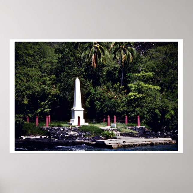 Kapten Cooks monument - Hawaii Poster (Framsidan)