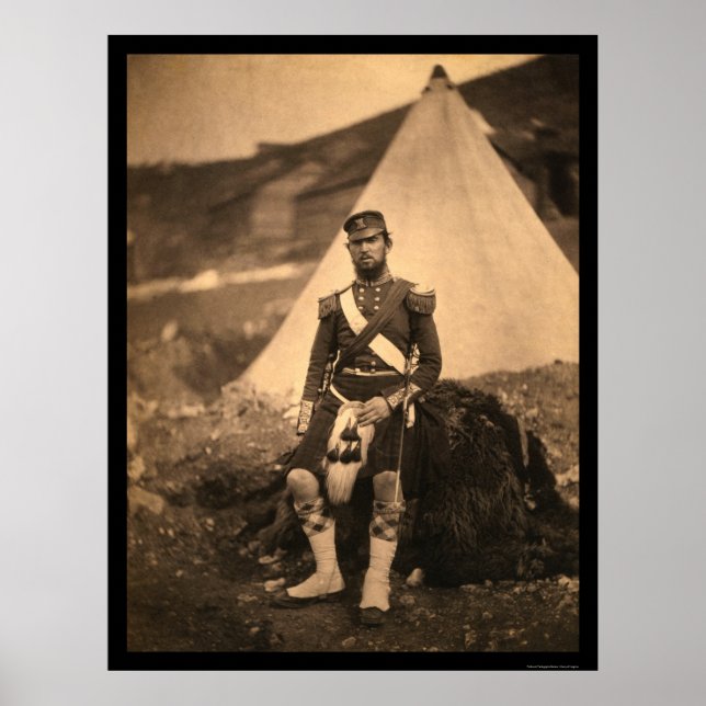 Kapten Cuninghame Highlander 1855 Poster (Framsidan)