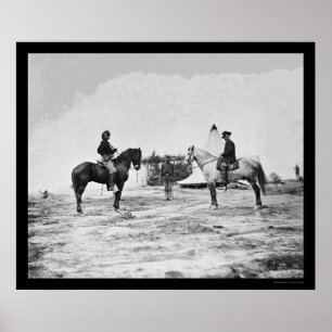 Kapten Custer & General Pleasonton Falmouth 1863 Poster
