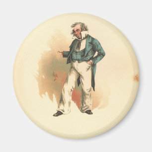 Kapten Cuttle från Dombey och Son Magnet