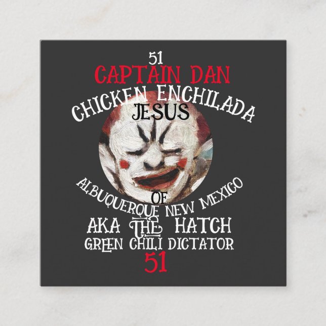KAPTEN DAN CHICKEN ENCHILADA JESUS ALBUQUERQUE NM TILLÄGGSKORT (Framsida)