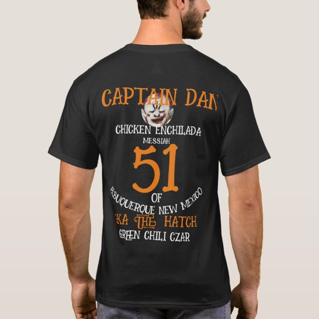 KAPTEN DAN CHICKEN ENCHILADA MESSIAS ALBUQUERQUE T SHIRT (Baksida)