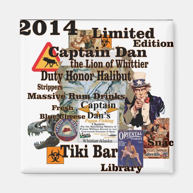Kapten Dan Lejonet från Whittier Alaska Magnet (Framsidan)