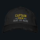 Kapten Din havets Namn Nautical Stars Distress Broderad Keps<br><div class="desc">En personlig som är förhärligad i stil med din kapten rank eller annan titel,  ditt namn eller Boat Namn och stjärnor. Flera socklar och tråd färg att välja mellan. Gör en underbar anpassningsbar för Fars dag,  Mors dag eller något tillfälle.</div>