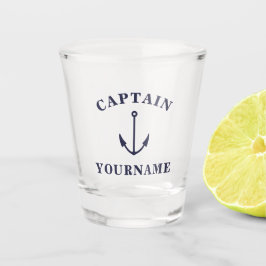 Kapten Ditt namn Nautical Anchor Shot Glass