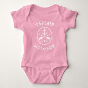 Kapten eller Boat Namn Nautical Anchor-stjärnor T Shirt