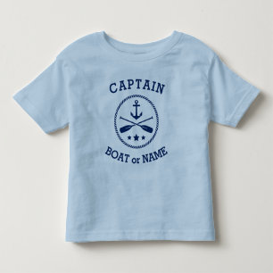 Kapten eller Boat Namn Nautical Anchor-stjärnor T Shirt