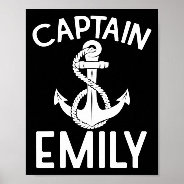 Kapten Emily Sailing Boating Boat Frakt Yacht Poster (Framsidan)