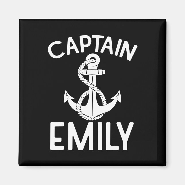 Kapten Emily Segling Båttur Båt Fartyg Yacht  Magnet (Framsidan)