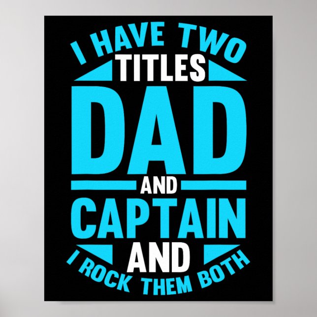 Kapten Far Pappa Frakt Boating Boat Poster (Framsidan)