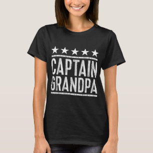 Kapten Farfar Rolig Familj Segelbåt Älskare Sh T Shirt