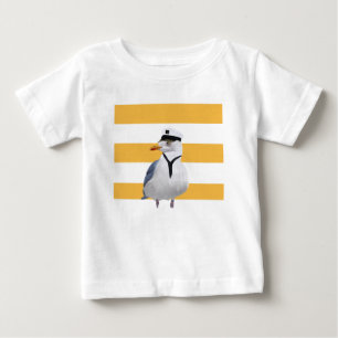 Kapten Fiskmås Gult Rand T Shirt