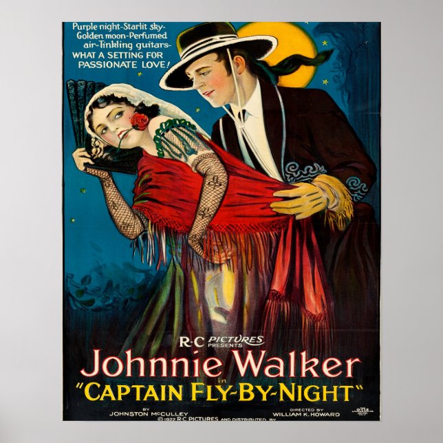Kapten Fly ~ By Night ~ 1922 Poster (Framsidan)