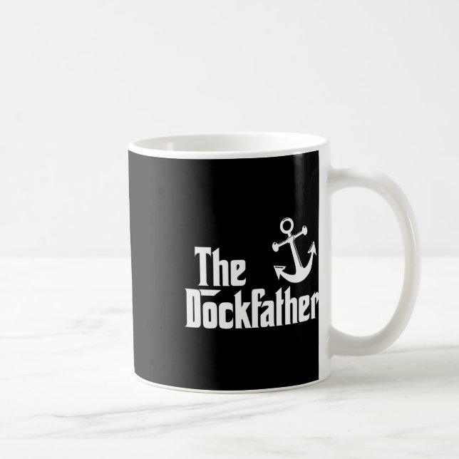 Kapten för Dockfather Funny Boating Fishing Boat P Kaffemugg (Höger)