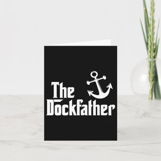 Kapten för Dockfather Funny Boating Fishing Boat P Kort (Framsida)
